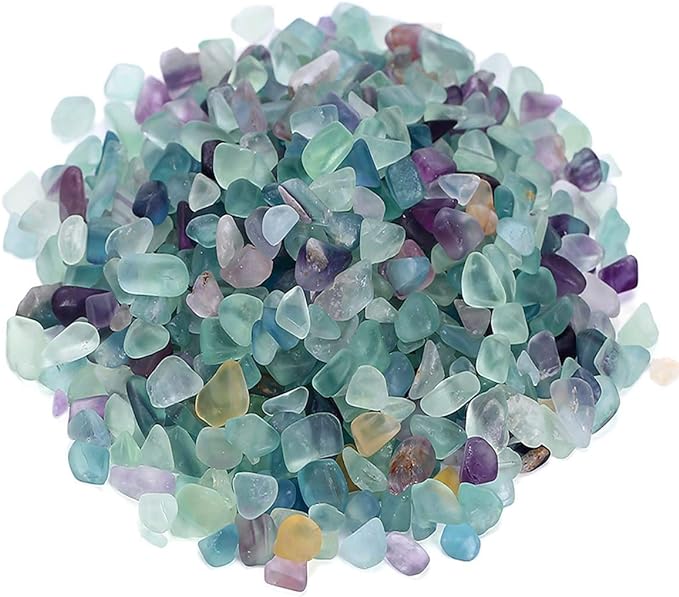 WAYBER Decorative Crystal Pebbles, 1 Lb/460g (Fill 0.9 Cup) Natural Quartz Stones Aquarium Gravel Sea Glass Rock Sand for Fish Turtle Tank/Air Plants Decoration