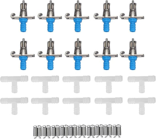Water Nipple Drinker 10 Pieces Automatic Feeder for Poultry Guinea Pig Ferret Rats Bunny Small Animals