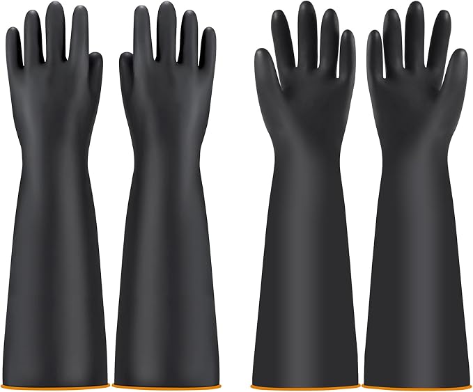 Haiou Chemical Resistant Nitrile Gloves Long Rubber Gloves for Drains, Acid, Oil, and Industrial Use Household Cleaning