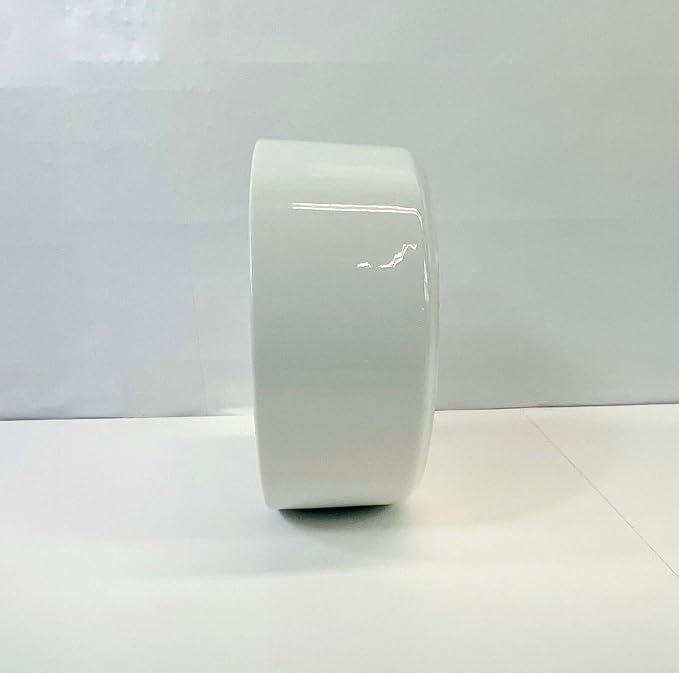 Orca Coating Ceramic Pet Feeding Bowl, 7x7x3 White Ceramic Pet Bowl for Cats and Small Dogs, Classic Heavy Duty Non Slip Ceramic Cat Dish Small Animal Bowls for Food and Water - 3" Extra Small