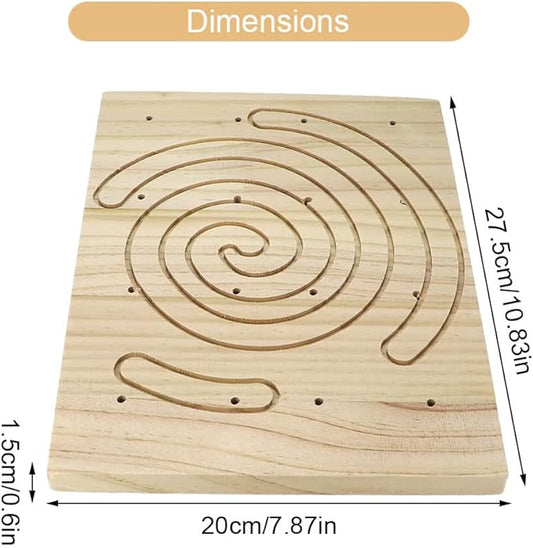 Litewoo Rabbit Scratch Board Foot Pad Mat Chew Toy Grinding Claws Teeth Natural Wood for Small Animal Rabbit Hamster Chinchilla Guinea Pig Ferret Gerbil Bunny Rat Cage Accessories (A)