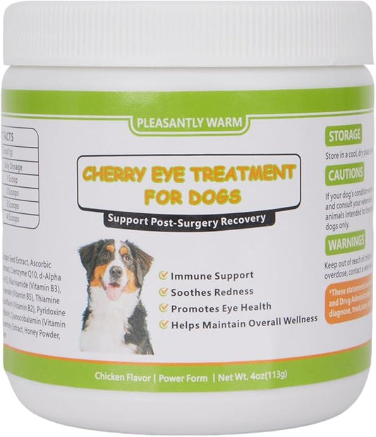 Cherry Eye Treatment for Dogs, Advanced Ocular Formula, Daily Vision Health Powder with Immune Support, Chicken Flavor, 4oz