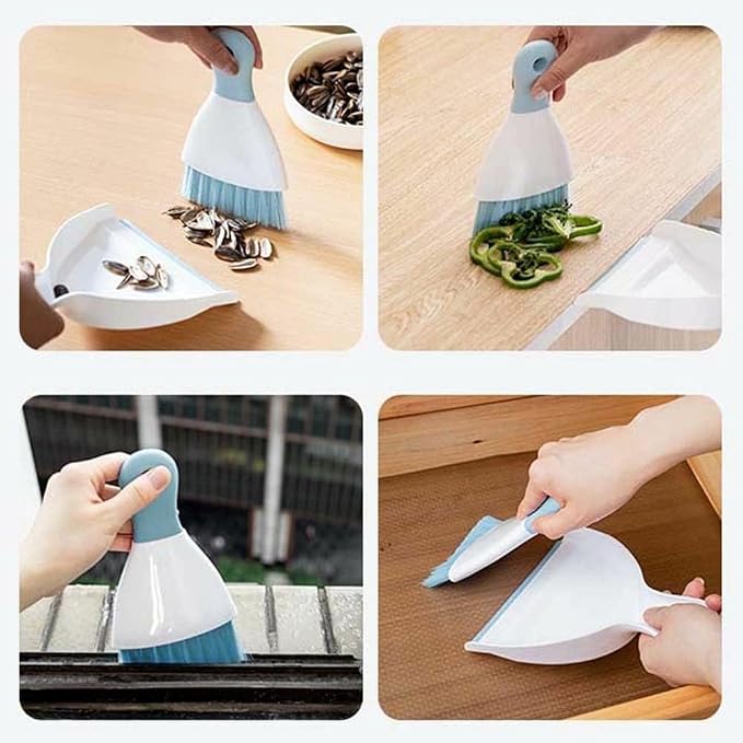 Dustpan and Brush Set (Light Blue, 2set)
