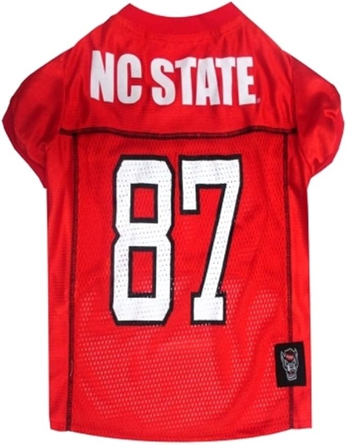 Pets First NCAA College North Carolina State Wolfpack Mesh Jersey for DOGS & CATS, X-Small.Licensed Dog Jersey with your Favorite Football/Basketball College Team