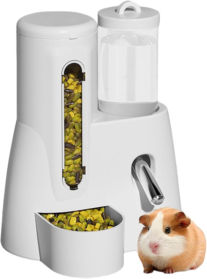 Guinea Pig Water Bottle Hamster Bottle with Stand Automatic Feeder and No Drip Water Dispenser Large Capacity Leakproof Automatic Feeder Cage Accessories for Small Animals