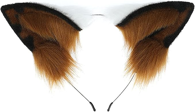 Faylay Women Dog Ear Headband Furry Animal Ear Hair Accessories