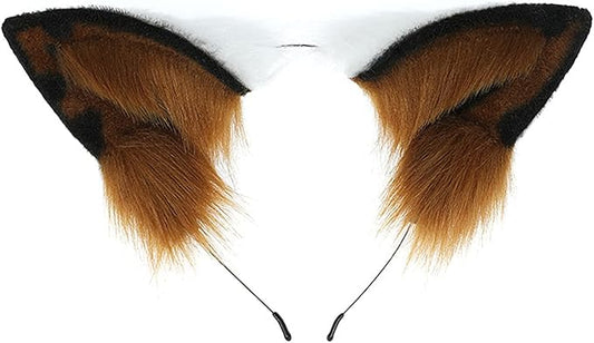 Faylay Women Dog Ear Headband Furry Animal Ear Hair Accessories