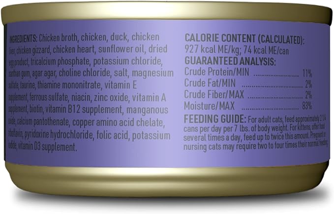 Tiki Cat After Dark Pate+ Wet Cat Food, Chicken & Duck, 5.5 oz. Cans (Pack of 8)