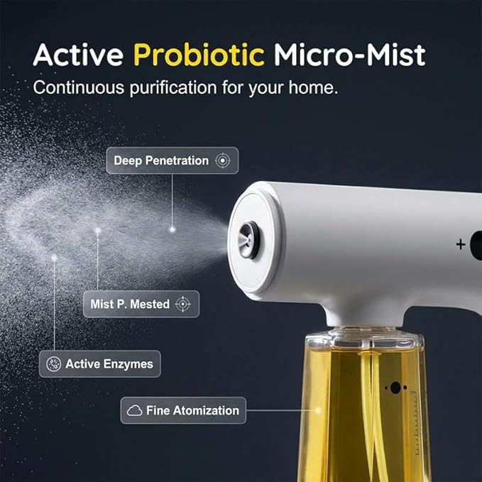 Nano-Mist Pet Deodorizer Spray, Probiotic Pet Odor Eliminator Spray, Enzymatic Odor Neutralizer, Pet Deodorant Safe Highly Effective, for Dog and Cat Urine for Carpet and Cat Litter (Dog-specific)