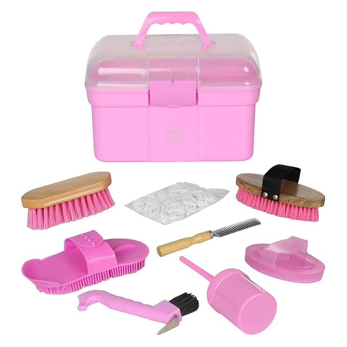 TuffRider Ultimate Groom Box Kit 8 Pieces-Pink