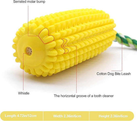 Dog Chew Corn Toy,for Aggressive Chewers Small Medium Large Breed,Interactive Squeaky Dog Tooth Cleaning Tool Water Float Toy,Suitable for Small,Medium and Large Dogs