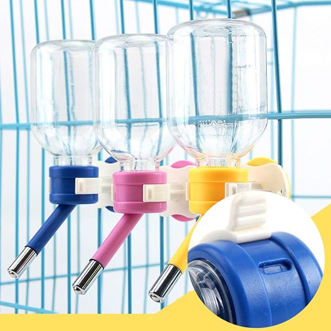 S-Lifeeling Crate Water Bottle Dog Cat Water Dispenser Pet Hamster Water Container Random Color Mice Fountain (M)