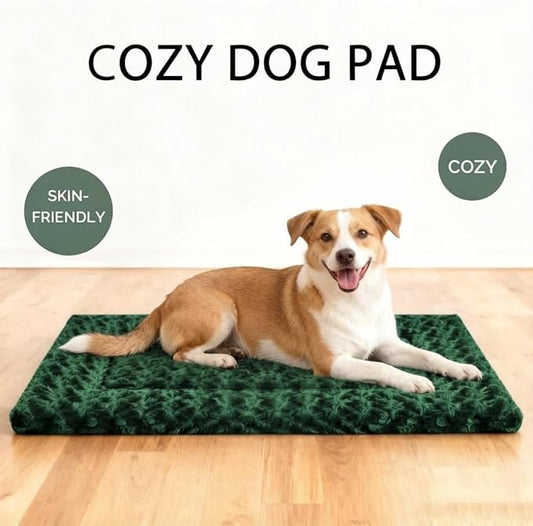 Dog Bed Mat - Dog Crate Pad - Reversible Dog Mat for Pet Comfort - Soft Bed Pads with Dual-Sided Design for All Seasons - Durable, Machine Washable Mat for Crates, Travel, and Home