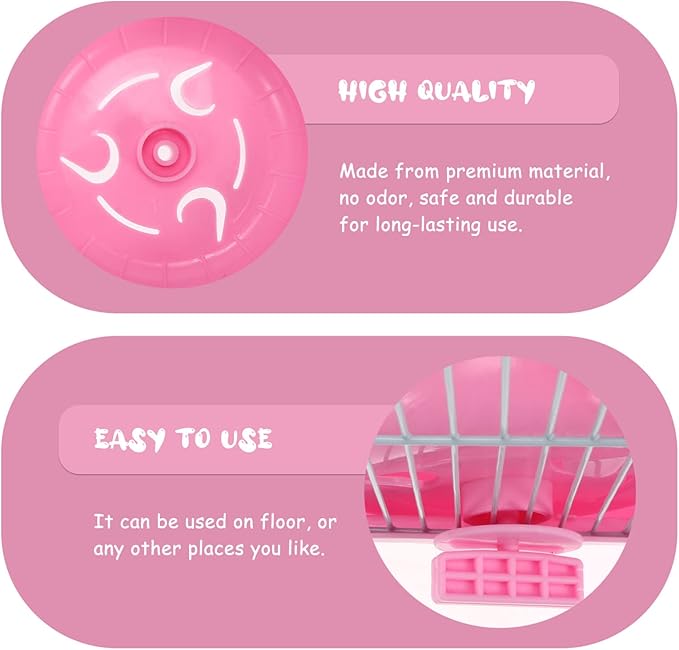 Hamster Cage, Small Castle Luxury Hamster Cage Small Animal Cage Laura Enclosure Hamster Habitat 9.45 x 7.09 x 12.2 in & Includes All Accessories for Dwarf Hamsters, Guinea Pig
