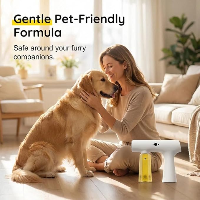 Nano-Mist Pet Deodorizer Spray, Probiotic Pet Odor Eliminator Spray, Enzymatic Odor Neutralizer, Pet Deodorant Safe Highly Effective, for Dog and Cat Urine for Carpet and Cat Litter (Cat-specific)