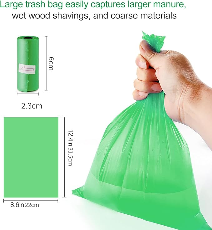 Chicken Poop Scooper for Coop, Coop Rake Scooper Shovel, 2 Pack | 3.8mm & 5mm Mesh, Equipped with Gloves and Garbage Bags, for Sifting Sand, Litte, Stainless Steel