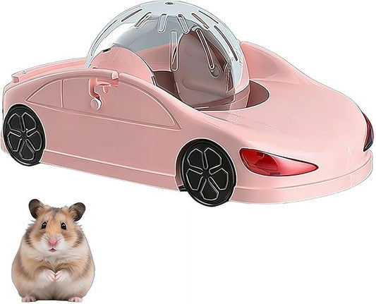 Hamster Roller Ball Toy Car, Small Hamsters Wheel Toy, Fun Pet Transparent Balls, Exercise Wheels with Detachable Transparent Breathable Ball, Suitable for Hamsters, Ferrets, and Other Animals