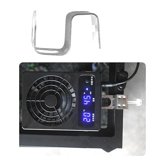 Reptile Ventilation Fan with Humidity Control Accurate Powerful Noiseless Fan Thermometer and Humidity Gauge for Reptile Tank- Celsius