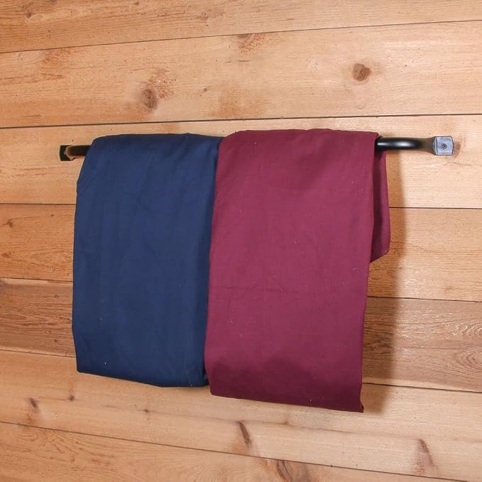 EASY-UP Blanket Bar | Convenient Blanket Storage | Made of Heavy Duty 1" Powder Coated Steel | Easy Wall Mounting | Includes Mounting Hardware | 5-Year Warranty