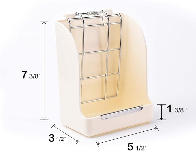 CalPalmy 2-Pack Hay Feeder for Rabbits, Guinea Pigs, and Chinchillas - Minimize Waste and Mess with 5 1/2" x 3 1/2" x 7 3/8" Hanging Alfalfa and Timothy Hay Dispenser