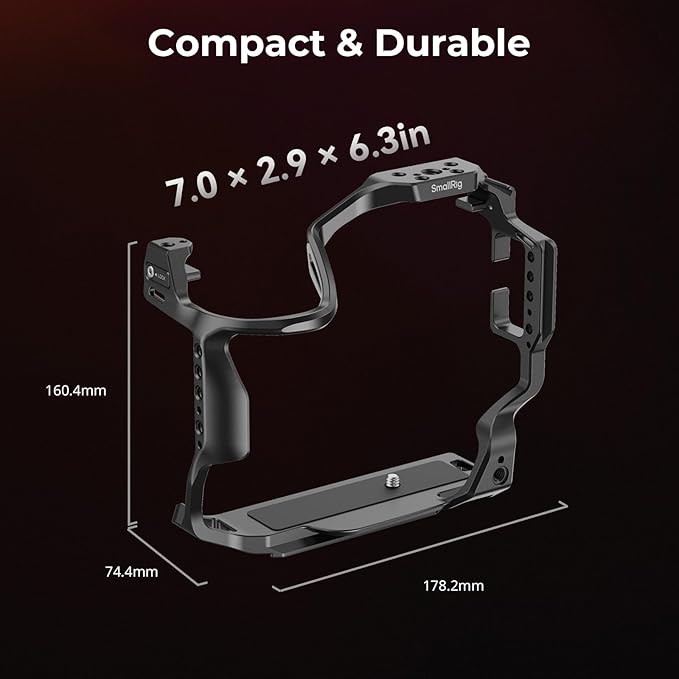 SmallRig Cage for Canon R1, Full-Cover R1 Cage with Detachable Cold Shoe Mount, Quick Release Plates for Arca, 1/4"-20 & 3/8"-16 for ARRI locating holes, Support Vertical and Horizontal Shooting- 5413
