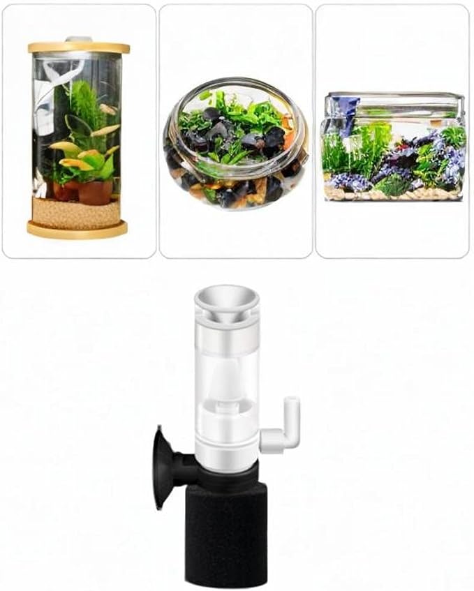 Gralara Biochemical Sponge Filter Fish Filter Mini Easy Maintenance Portable Aquarium Pump Pump Set for Filtration Oxygenation