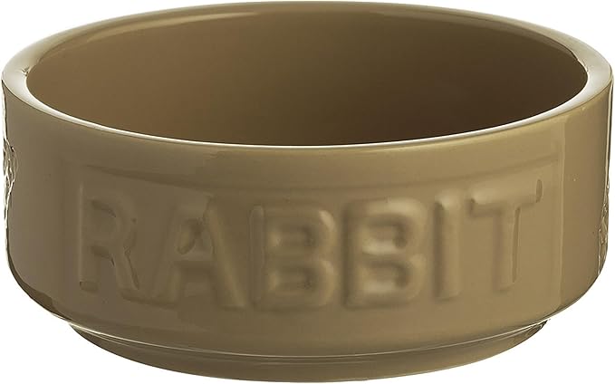 Mason Cash: Cane Rabbit Bowl - 5.2", 13.5oz - Tan Food-Water Feeding Dish, Durable Ceramic Stoneware, Microwave-Dishwasher Safe, Pet Feeding-Hydration
