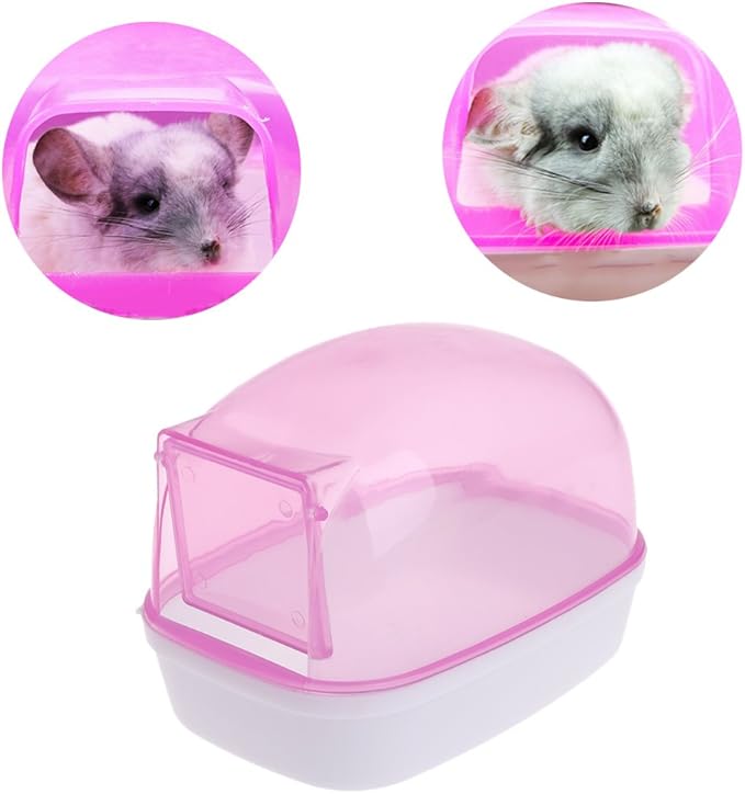 Hamster Sand Bath Critters Shower Toilet Bed Sand Container Bathtub for Small Mice Hedgehog Squirrel Hamster Guinea Pig