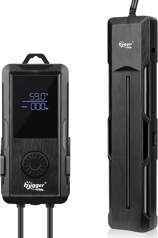 hygger Aquarium Heater 500W/800W/1000W,Fish Tank Heater with Danger Warning Automatically Stops Heating System and Digital LED Controller,for Freshwater or Saltwater 110-240 Gallon Tank