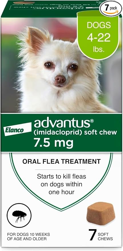 Advantus Dog Fast Acting Oral Flea Treatment Soft Chewable 4 - 22 lbs. | 7 ct.