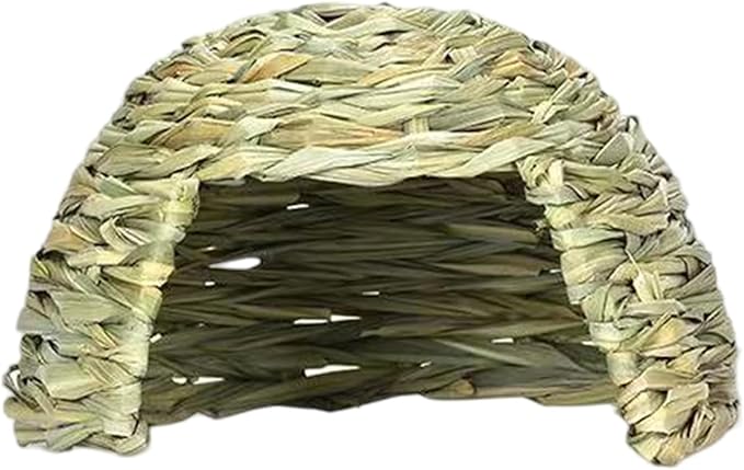 Pet Straw House, Straw Bunnys Bed Straws for Ferals Cats House Hamster Hideouts Natural Grass Houses for Small Pet Sleeping Bed Resting Cave Cage Accessories Shelter for Small Animal