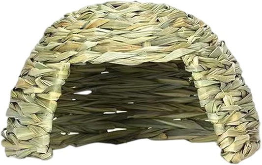 Pet Straw House, Straw Bunnys Bed Straws for Ferals Cats House Hamster Hideouts Natural Grass Houses for Small Pet Sleeping Bed Resting Cave Cage Accessories Shelter for Small Animal