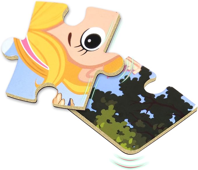 Magnetic Puzzles for Kids 3-5, 3-in-1 Princess Unicorn Mermaid Travel Puzzles for Kids Ages 4-6, Car Airplane Road Trip Activities Toys, Gifts for Girls