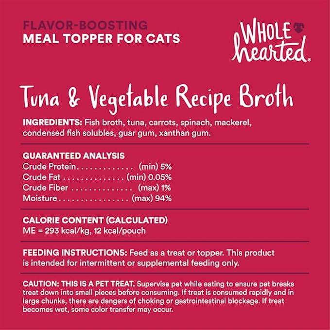 WholeHearted by Petco Flavor-Boosting Wet Cat Meal Topper Broths Variety Pack 1.4 oz. Count of 12