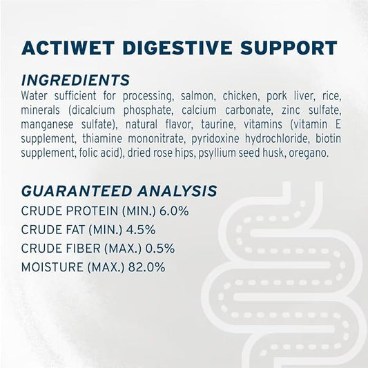 Forza10 - Cat Food, Vet-Approved Digestive Wet Cat Food, Salmon Flavor, Sensitive Stomach Support for Adult Cats with Gastrointestinal & Digestive Issues, Made in Italy (3.5 oz, 32 Pack)