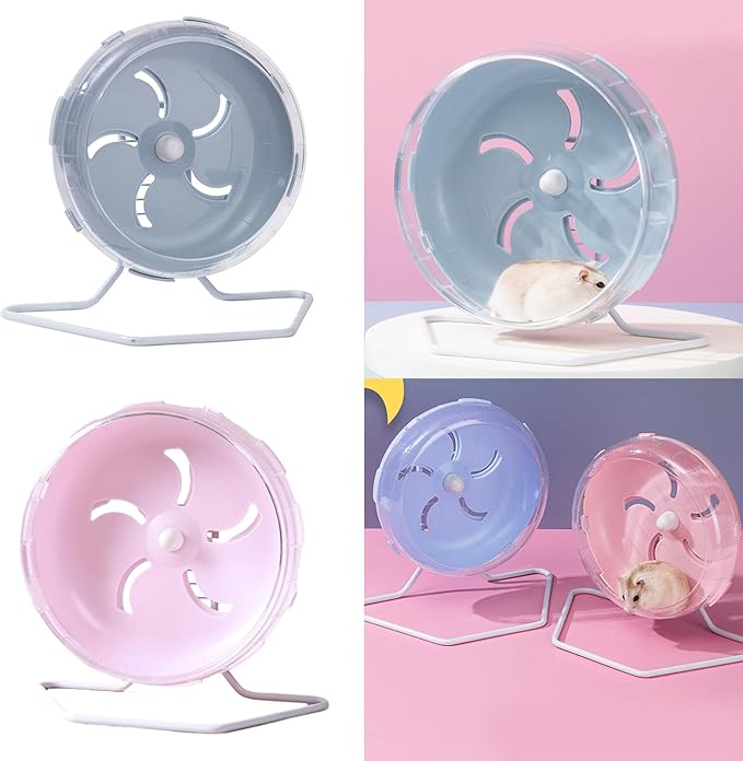 Hamster Wheel Cage Toy Running Wheel for Small Animal Playful Exercise Wheel Pet Habitat Decor for Hedgehogs Chinchillas Hamster Wheel, China red-21.5cm