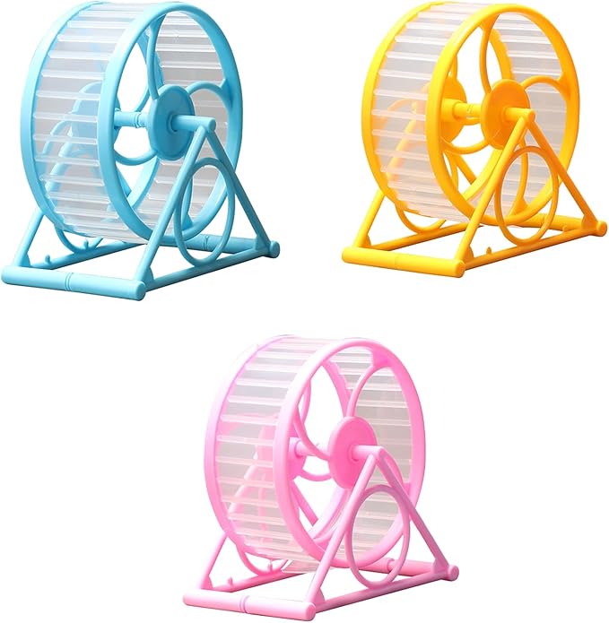 Pet Hamster Exercise Running Wheel with Stand Playing Supplies Cage Toy Gerbils Hamster Running Jogging Toy Hamster Running Wheel Small