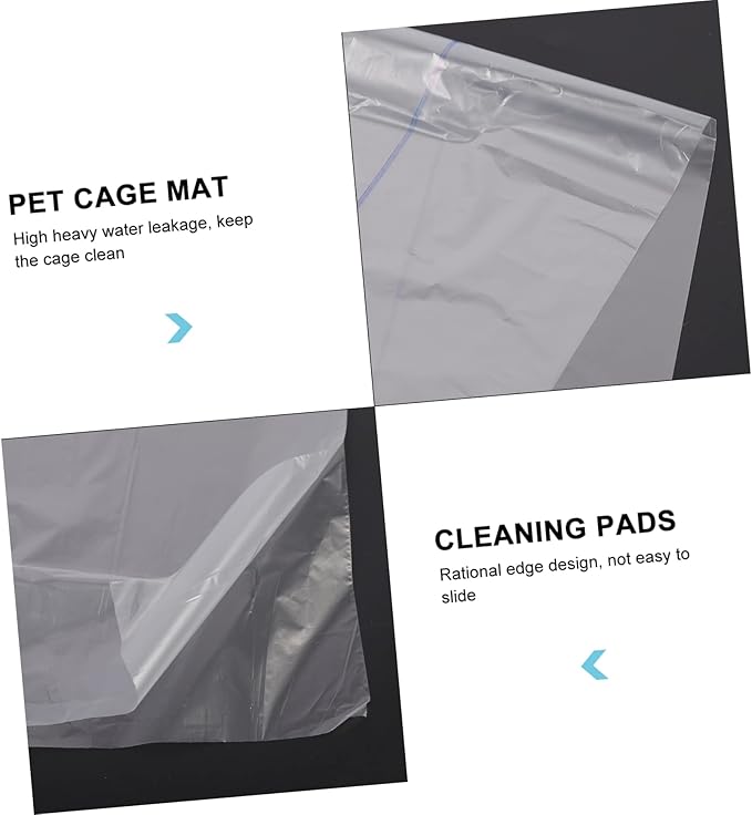 VICASKY 100Pcs Disposable Rabbit Cage Pee Cleaning Film Leakproof Pet Cage Cleaning Pads Convenient Disposable Design for Easy Pet Care for Animals