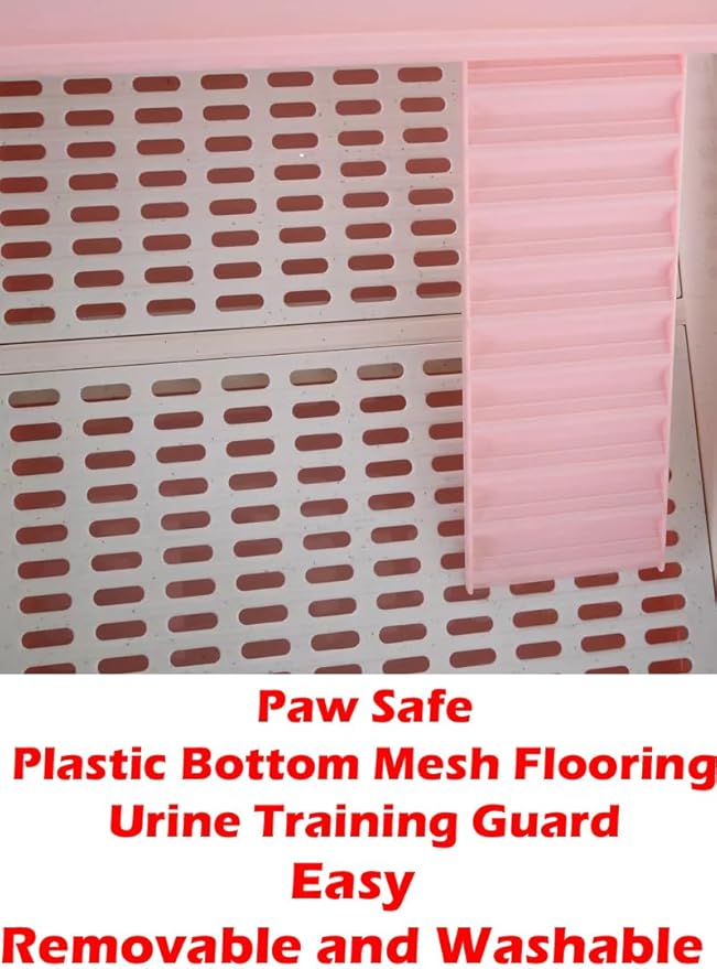 Large Multi-Level Indoor Small Animal Pet Cage Guinea Pig Ferret Squirrel Chinchilla Cat Playpen Rabbit Hutch Solid Platform Ramp Easy Clean Leakproof Litter Tray Large Access Doors Lockable Casters