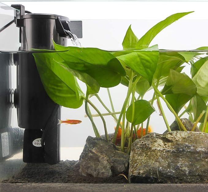 Senzeal Aquarium Turtle Filter Quiet Low Water Level Filter Pump 5W 400L/H Internal Fish Tank Filter for Fish Tank Turtle Tank