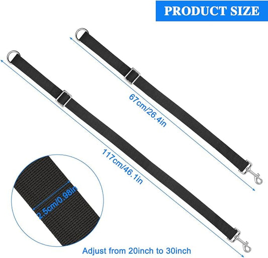 5 Pcs Horse Bucket Strap Hangers, Horse Suppliers Adjustable Nylon Straps up to 700 lbs, Bucket Hanger Use for Hay Nets Water Buckets Horse Outdoor Feeder, Adjustable 26 to 46 in (Black)