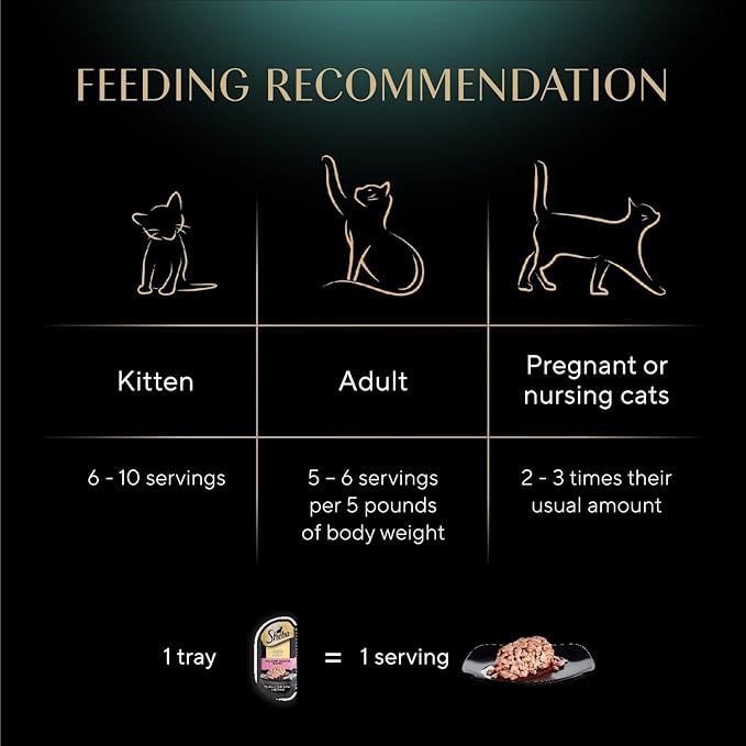 Sheba Perfect Portions Wet Cat Food Cuts in Gravy, with Sustainable Salmon, 2.6 oz. Twin-Pack Trays (24 Count, 48 Servings) (Pack of 2)