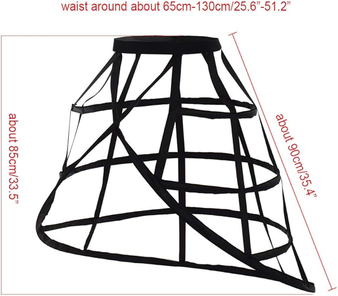 Pannier Petticoat Women Victorian Bustle Cages Hoop Skirt Cage Skirt for Women