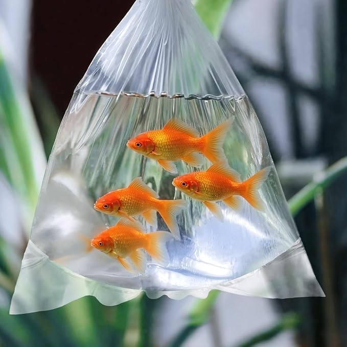 Fish Shipping Bags for Live Fish, 15x30” Round Bottom Double Seal Clear Leak-Proof Live Fishes Transport Bags Koi Transport Bag, Betta Shipping Fishery Bag (Ultimate 3 mil, 25 Pack)