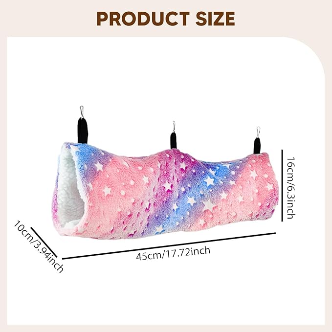 Ferret Hammock Hanging Tunnel Bedding Cute Nest Hanging Hamster Toy for Squirrel Sugar Glider