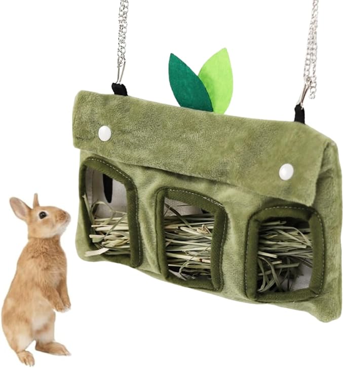 Rabbit Hay Feeder Bag, Guinea Pig Hay Feeder Storage,Sack Hay Bag Feeding Bag Hay Feeder Storage for Chinchilla Hamsters Rabbit Guinea Pig Small Animals