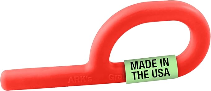 ARK Grabber Sensory Chew Tool, Sensory Toys for Kids and Adults, Chewy Fidget for Autism, ADHD, SPD, Anxiety, Medical-Grade Oral Motor Therapy Tools, Standard, Softest, Red