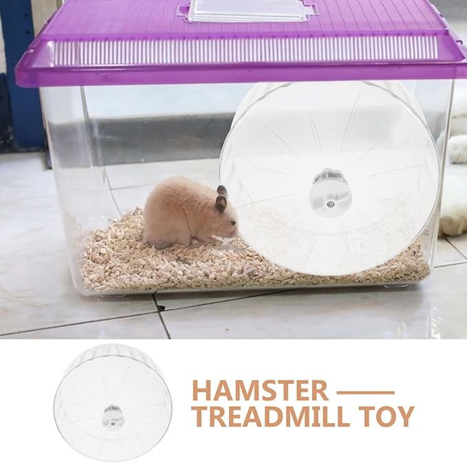Toddmomy Silent Hamster Running Wheel Large 12-Inch Exercise Wheel for Hamsters Chinchillas Gerbils Sturdy Crystal Design Dual Bearings for Smooth Operation