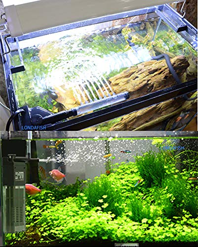 LONDAFISH Quiet Multi-Function Built-in Fish Tank Aquarium 3-Stage Filter with Water Pump