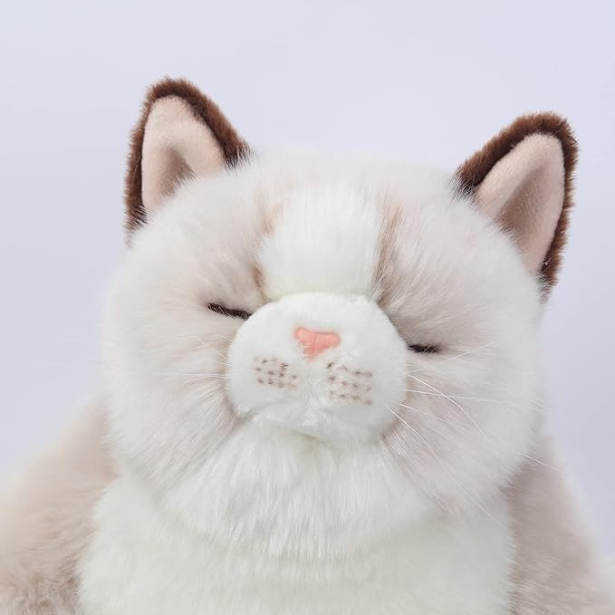 CU-MATE 20" Length Adorable Stuffed Animals Cat -Handmade Plush Soft Cat -Present Gift for Boys/Girls (Grey Ragdoll Cat)